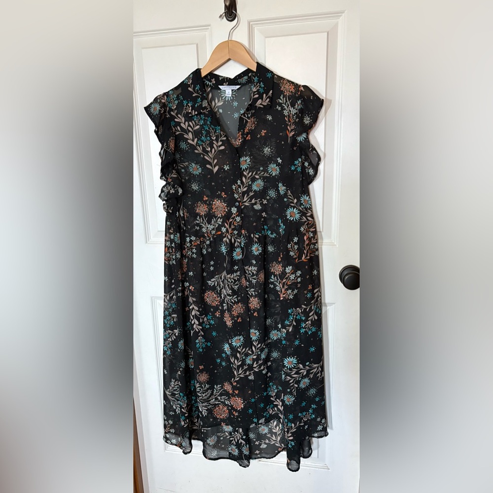 Sheer Flowered Tunic/Dress